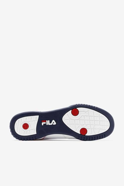 White / Navy / Red Men's Fila Original Fitness Rolando Sneakers | Fila975ED