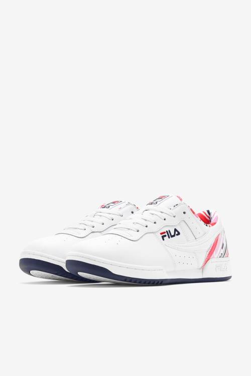 White / Navy / Red Men's Fila Original Fitness Rolando Sneakers | Fila975ED