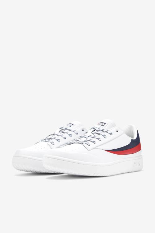 White / Navy / Red Men's Fila Original Tennis Lx X Brooks Brothers Tennis Shoes | Fila280LH