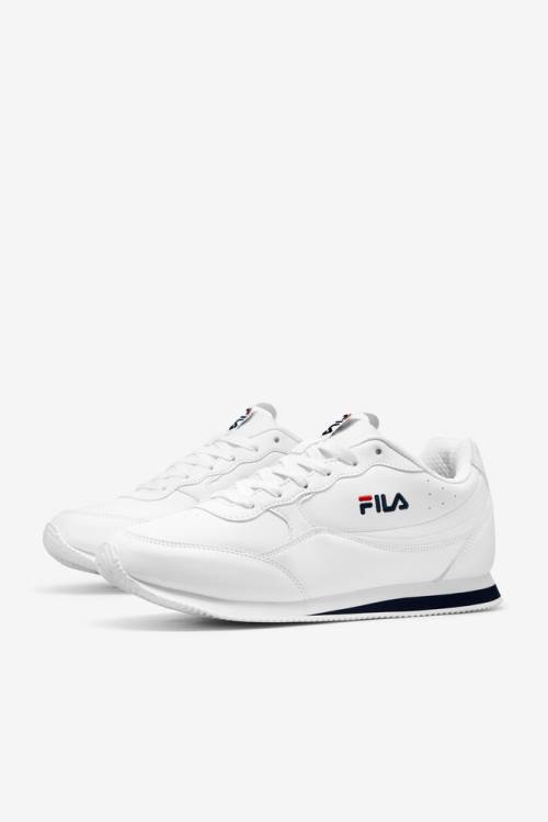 White / Navy / Red Men's Fila Panzia Sneakers | Fila895JB