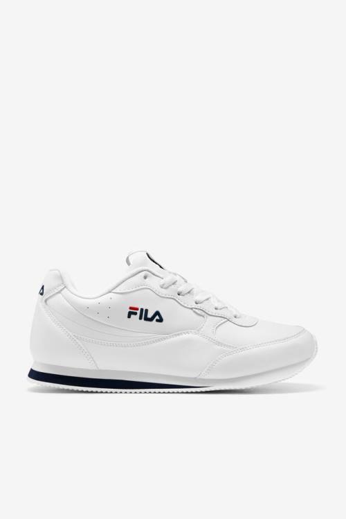 White / Navy / Red Men\'s Fila Panzia Sneakers | Fila895JB