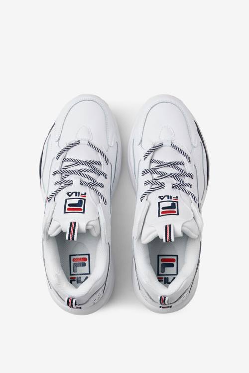 White / Navy / Red Men's Fila Ray Tracer Sneakers | Fila079IX