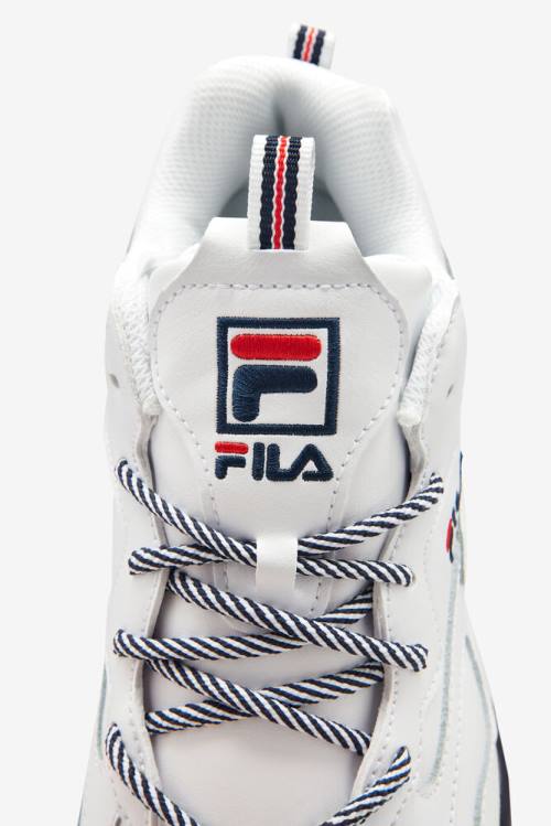 White / Navy / Red Men's Fila Ray Tracer Sneakers | Fila079IX