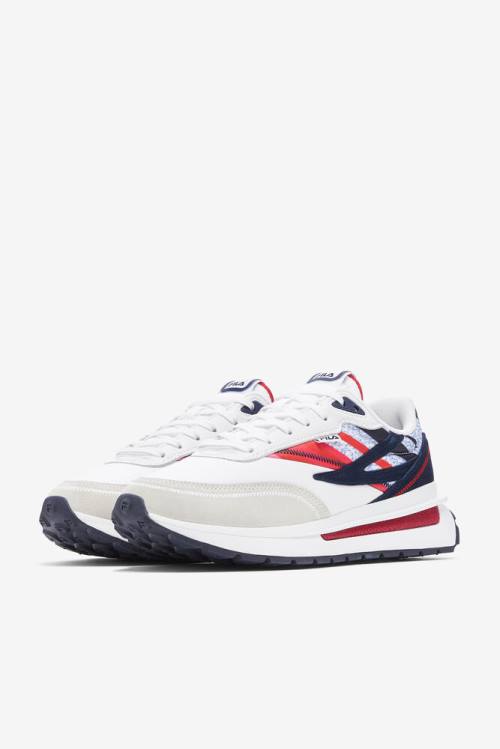 White / Navy / Red Men's Fila Renno Rolando Sneakers | Fila815TY