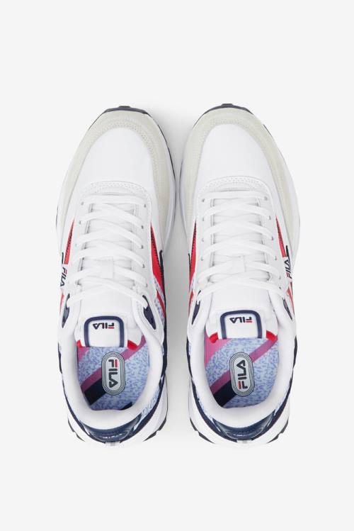 White / Navy / Red Men's Fila Renno Rolando Sneakers | Fila815TY