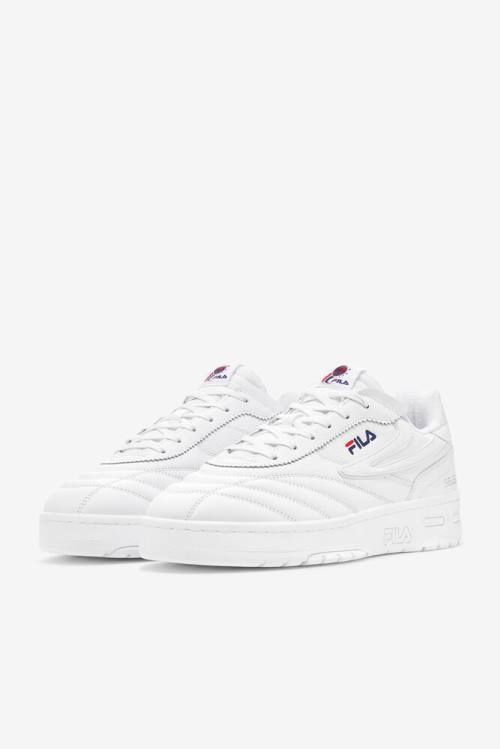 White / Navy / Red Men's Fila Selecta Sneakers | Fila264ZY