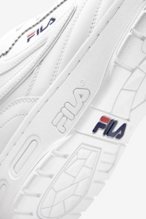 White / Navy / Red Men's Fila Selecta Sneakers | Fila264ZY