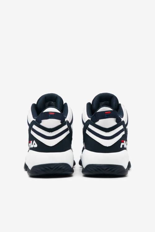 White / Navy / Red Men's Fila Stackhouse Spaghetti Sneakers | Fila437EX