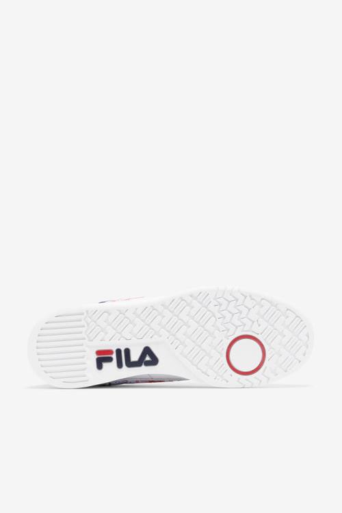 White / Navy / Red Men's Fila Tennis 88 Rolando Tennis Shoes | Fila692ZM