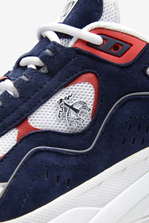 White / Navy / Red Men's Fila Trigate X Brooks Brothers Sneakers | Fila491VQ