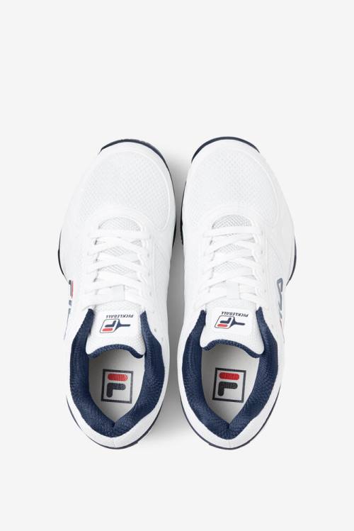 White / Navy / Red Men's Fila Volley Zone Sneakers | Fila467VE