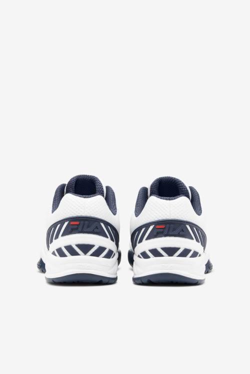 White / Navy / Red Men's Fila Volley Zone Sneakers | Fila467VE