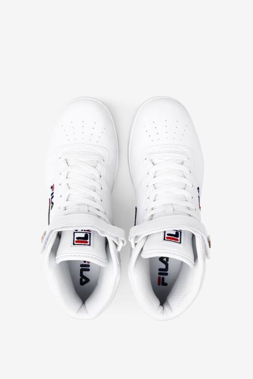 White / Navy / Red Men's Fila Vulc 13 Sneakers | Fila279DN