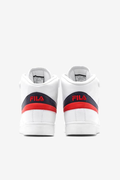 White / Navy / Red Men's Fila Vulc 13 Sneakers | Fila279DN