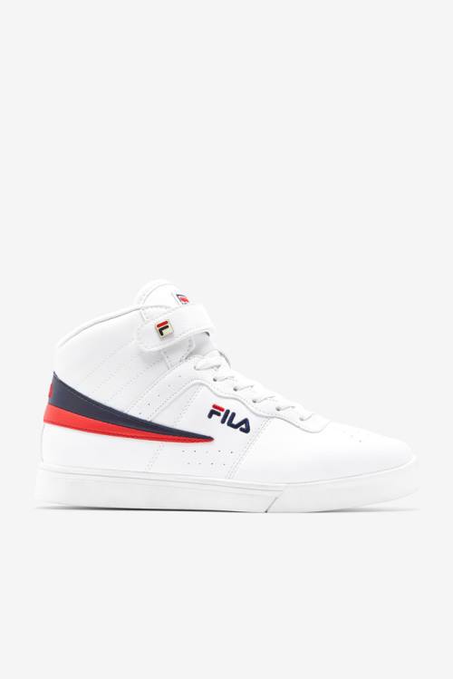 White / Navy / Red Men\'s Fila Vulc 13 Sneakers | Fila279DN