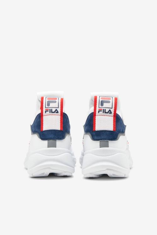 White / Navy / Red Women's Fila Amore Sneakers | Fila906BS