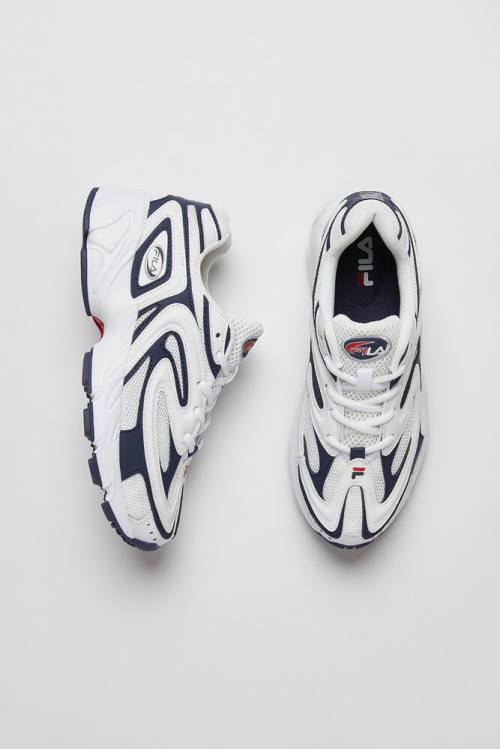 White / Navy / Red Women's Fila Creator Sneakers | Fila760IC