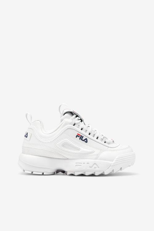 Fila Premium Sneakers Wholesale - White / Navy / Red Womens Disruptor 2