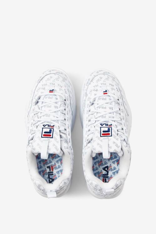 White / Navy / Red Women's Fila Disruptor 2 Multi Sneakers | Fila691AM