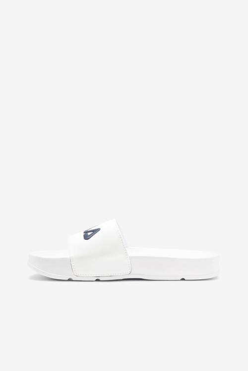 White / Navy / Red Women's Fila Drifter Slides | Fila032DF