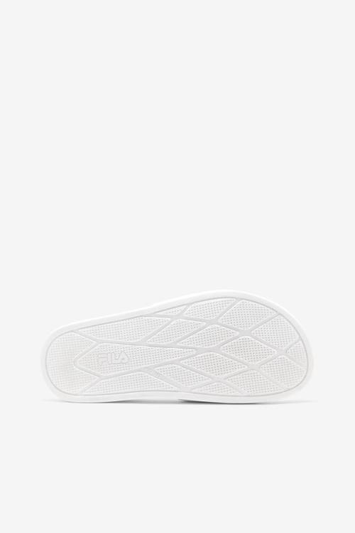 White / Navy / Red Women's Fila Drifter Luxe Slides | Fila249VS