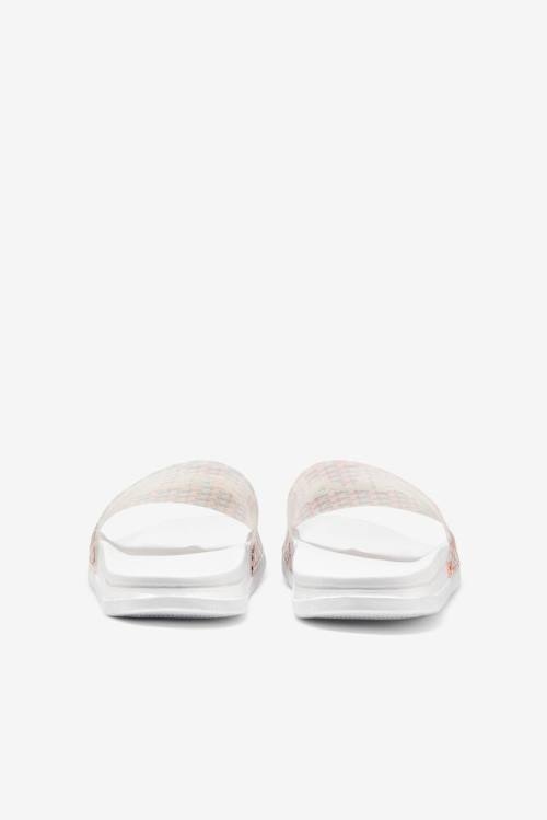 White / Navy / Red Women's Fila Drifter Luxe Repeat Slides | Fila318PA