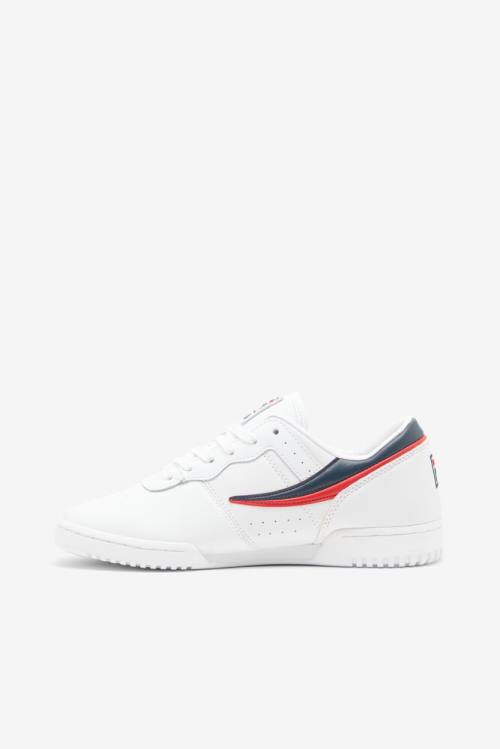 White / Navy / Red Women's Fila Original Fitness Sneakers | Fila462EB