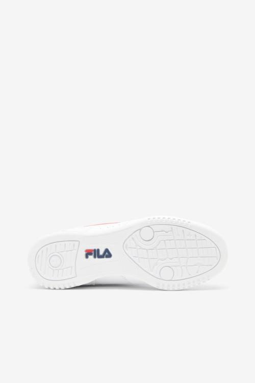 White / Navy / Red Women's Fila Original Fitness Sneakers | Fila462EB