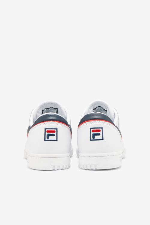 White / Navy / Red Women's Fila Original Fitness Sneakers | Fila462EB