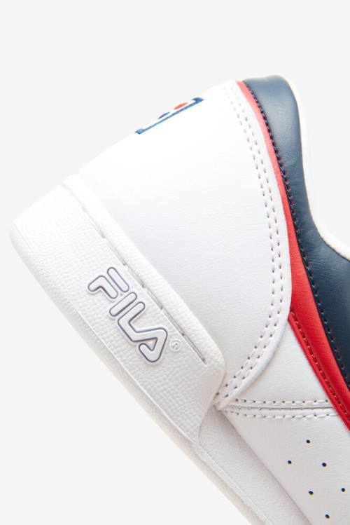 White / Navy / Red Women's Fila Original Fitness Sneakers | Fila462EB