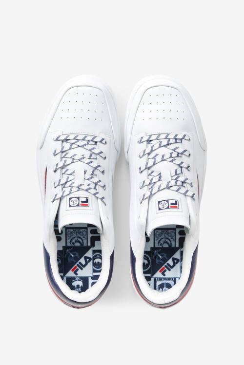 White / Navy / Red Women's Fila Original Tennis Lx X Brooks Brothers Tennis Shoes | Fila632TE