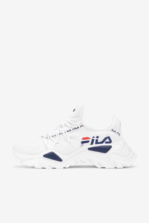 White / Navy / Red Women's Fila Relectrove Premium Sneakers | Fila207SJ