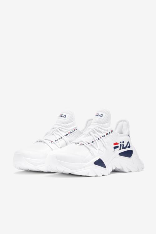 White / Navy / Red Women's Fila Relectrove Premium Sneakers | Fila207SJ