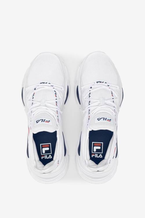 White / Navy / Red Women's Fila Relectrove Premium Sneakers | Fila207SJ