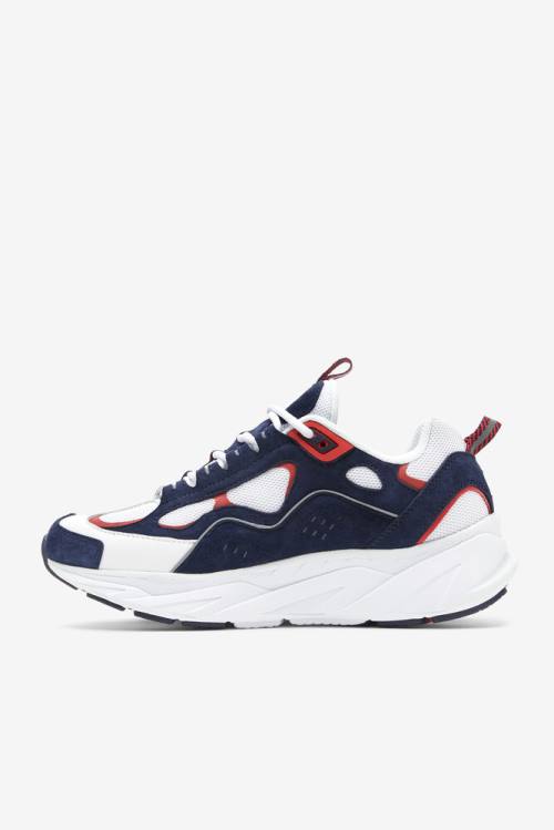 White / Navy / Red Women's Fila Trigate X Brooks Brothers Sneakers | Fila791BJ