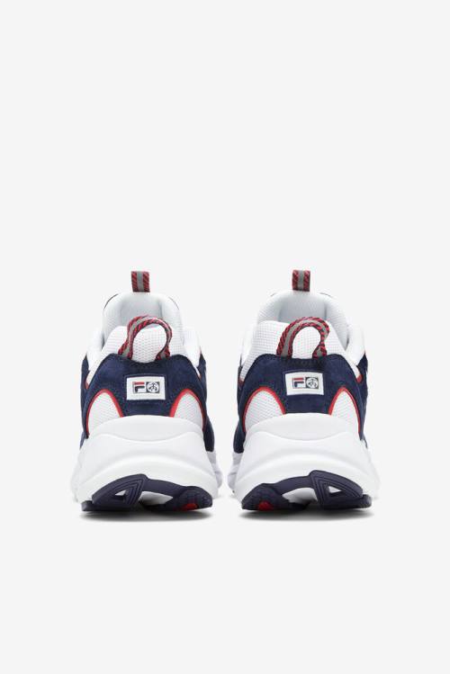 White / Navy / Red Women's Fila Trigate X Brooks Brothers Sneakers | Fila791BJ