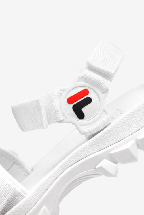 White / Navy / Red Women's Fila Yak Sandals | Fila680IP