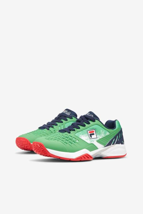 White / Navy Women's Fila Axilus 2 Energized Le Tennis Shoes | Fila392MA