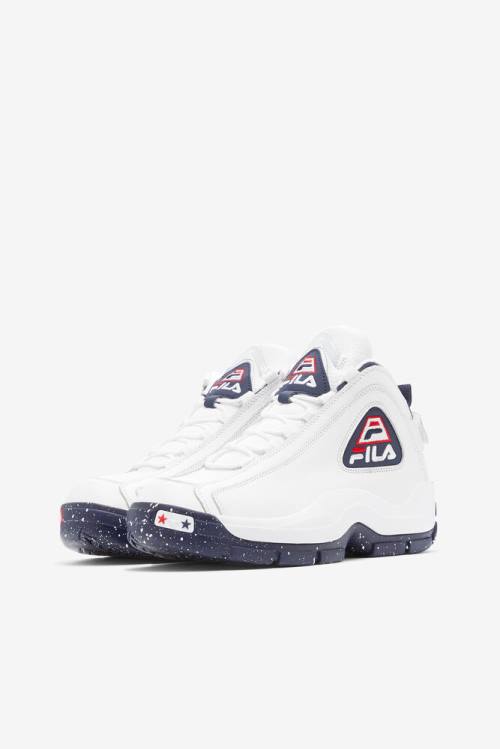 White / Navy Women's Fila Grant Hill 2 '96 Reissue Limited Edition Sneakers | Fila186HB