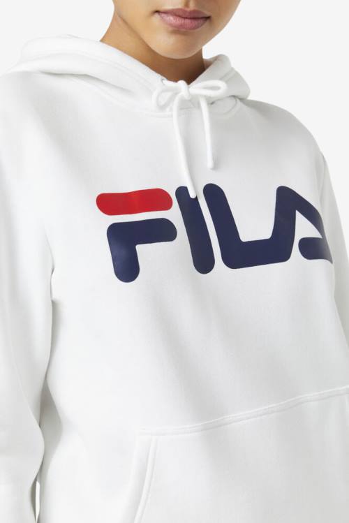 White / Navy Women's Fila Lucy Hoodie | Fila439HU