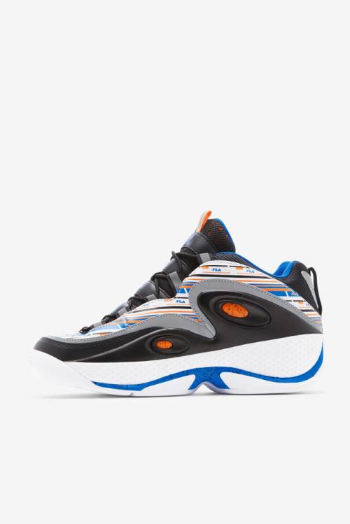 White / Orange / Blue Men's Fila Grant Hill 3 Sneakers | Fila576UD