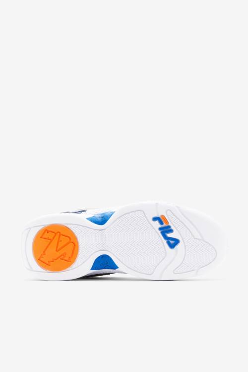 White / Orange / Blue Men's Fila Grant Hill 3 Sneakers | Fila576UD