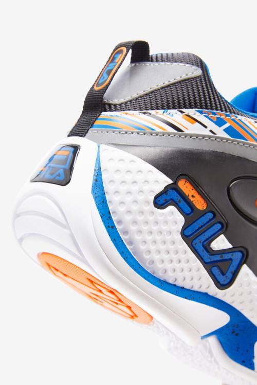 White / Orange / Blue Men's Fila Grant Hill 3 Sneakers | Fila576UD