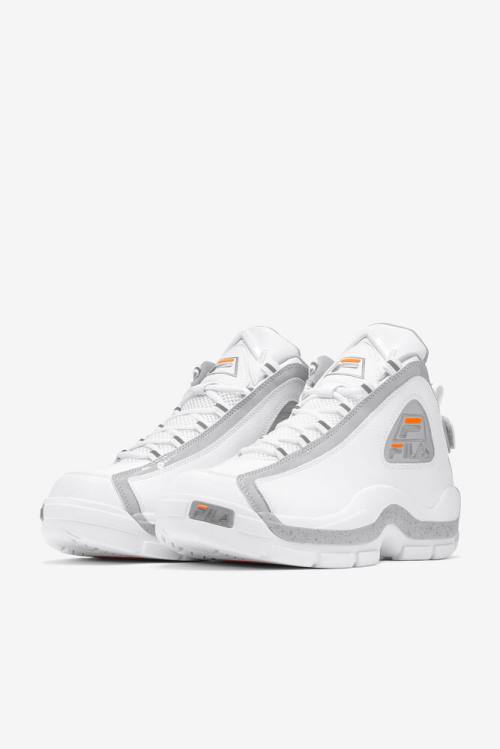 White / Orange Men's Fila Grant Hill 2 Sneakers | Fila713IJ