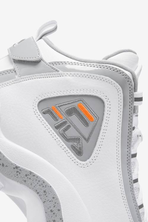 White / Orange Men's Fila Grant Hill 2 Sneakers | Fila713IJ