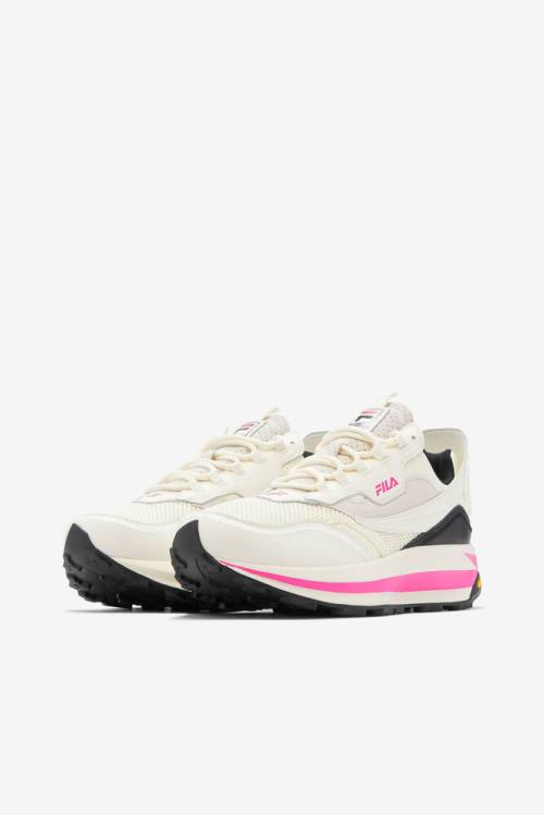 White / Pink / Black Women's Fila R1 Runner X Barneys Sneakers | Fila804LZ