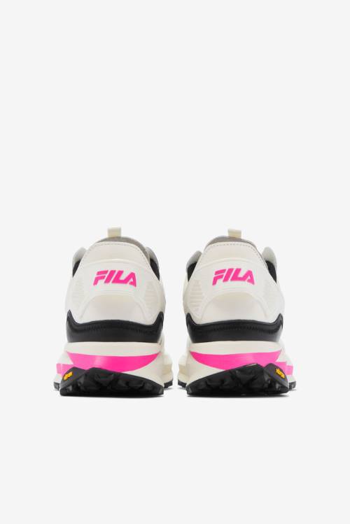 White / Pink / Black Women's Fila R1 Runner X Barneys Sneakers | Fila804LZ