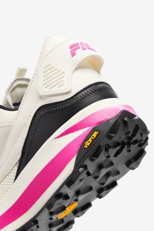 White / Pink / Black Women's Fila R1 Runner X Barneys Sneakers | Fila804LZ