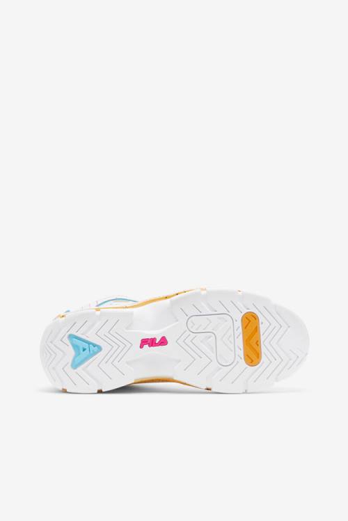 White / Pink / Lemon Women's Fila Grant Hill 2 Sneakers | Fila058BO