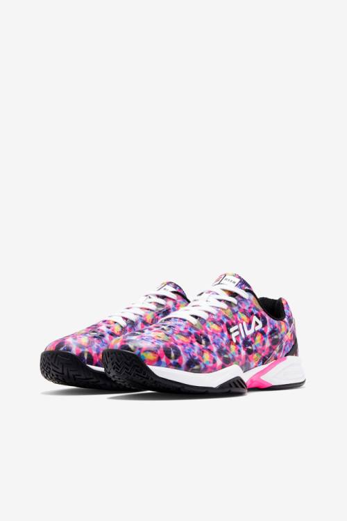 White / Pink / Multicolor Women's Fila Msgm X Axilus 2 Energized Tennis Shoes | Fila863ML